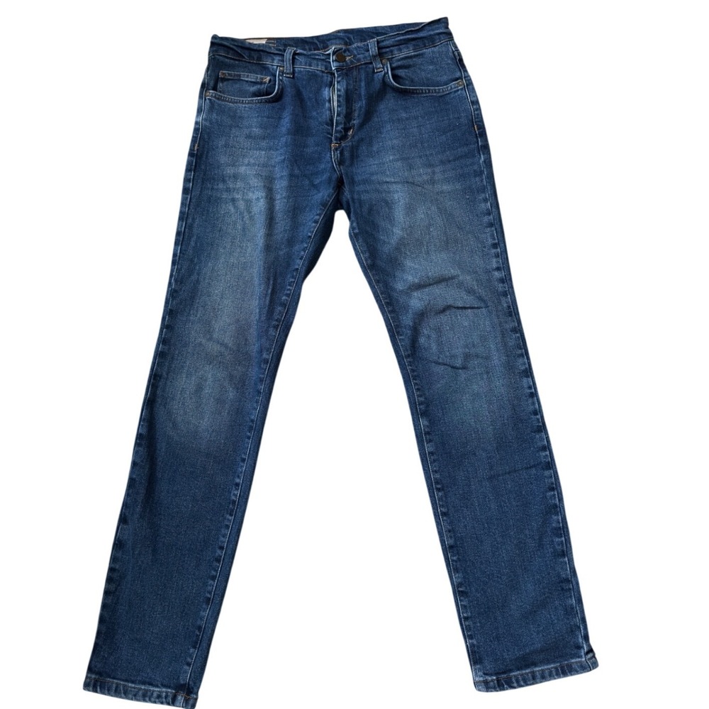 Marine Layer Original Slim Mens Jeans Medium Wash Blue Denim 32x30 Stretch AA04